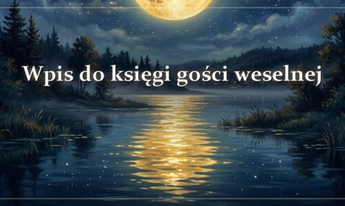 Wpis do księgi gości weselnej